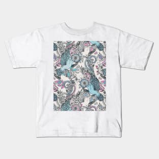 Flight of Fancy – pink, teal, cream Kids T-Shirt